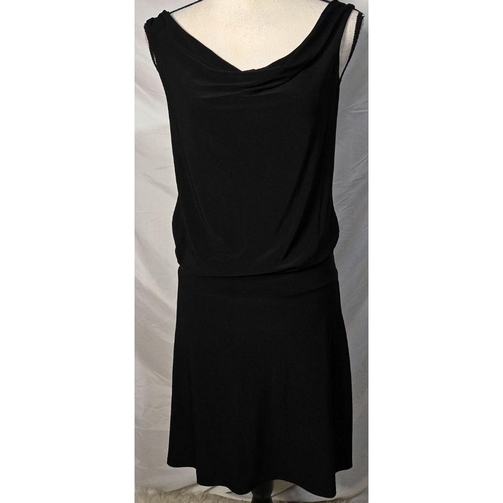 White House Black Market A Line Dress Cowl Neck Sleeveless Formal Drop Waist